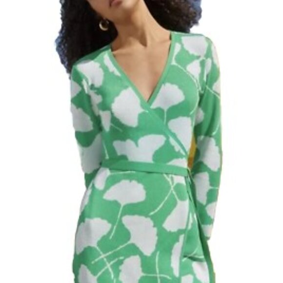 Diane Von Furstenberg for Target Gingko green wrap top - Picture 1 of 6